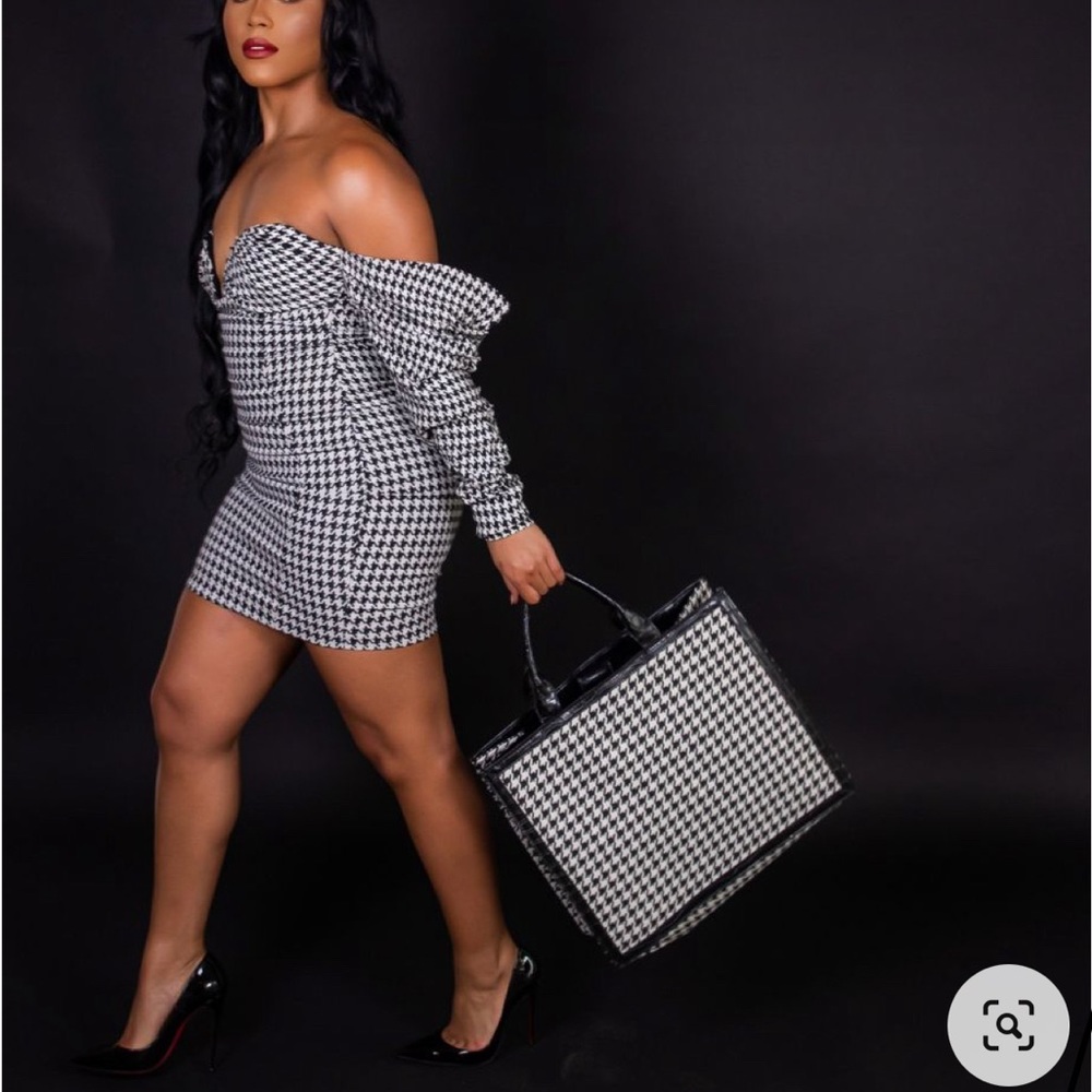 Cher Couture Houndstooth Mini dress only no hat